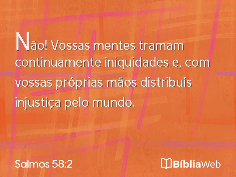 Salmos 58:2 em imagem para compartilhar
