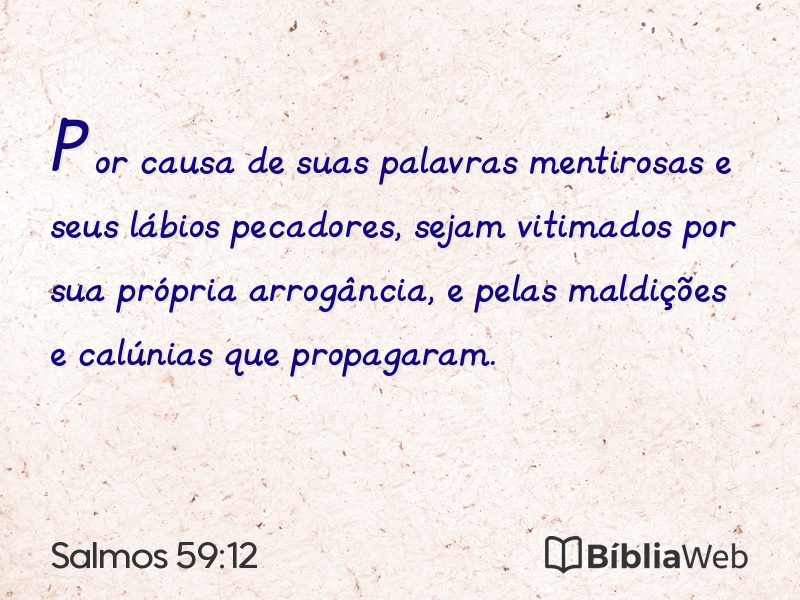 Salmos 59:12 em imagem para compartilhar