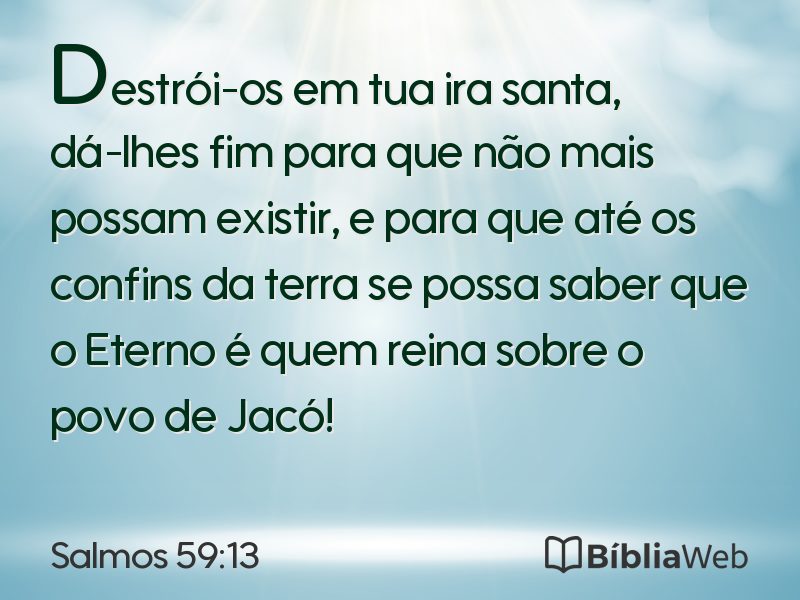 Salmos 59:13 em imagem para compartilhar