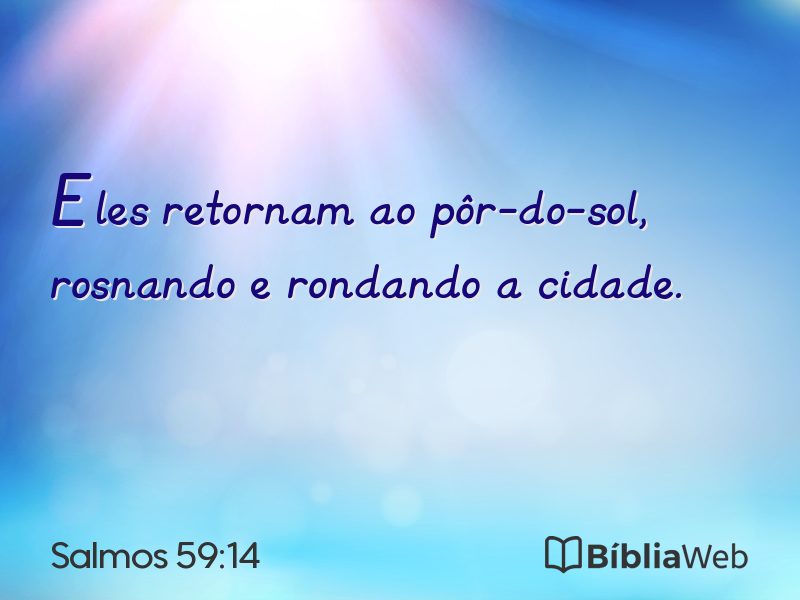 Salmos 59:14 em imagem para compartilhar