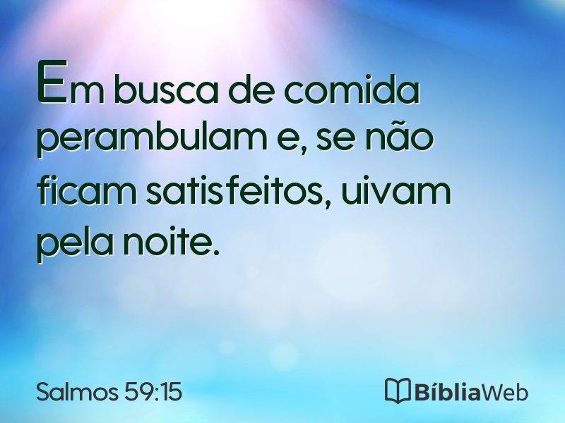 Salmos 59:15 em imagem para compartilhar