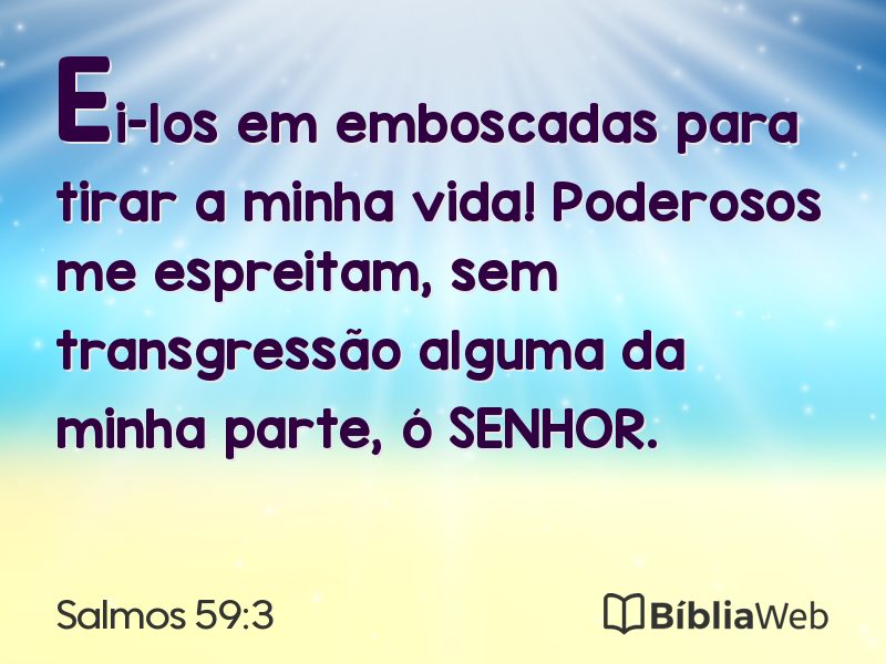 Salmos 59:3 em imagem para compartilhar