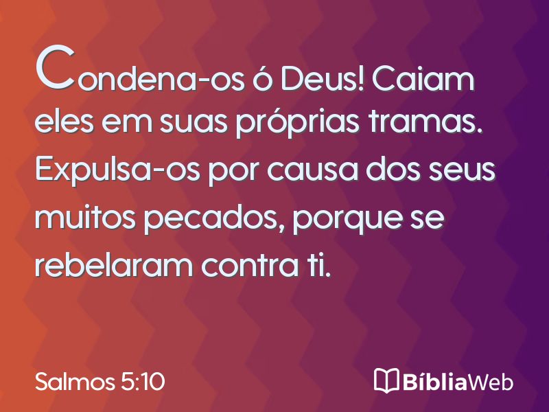Salmos 5:10 em imagem para compartilhar