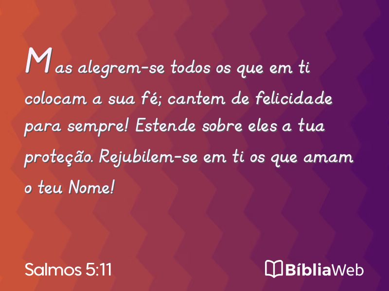 Salmos 5:11 em imagem para compartilhar