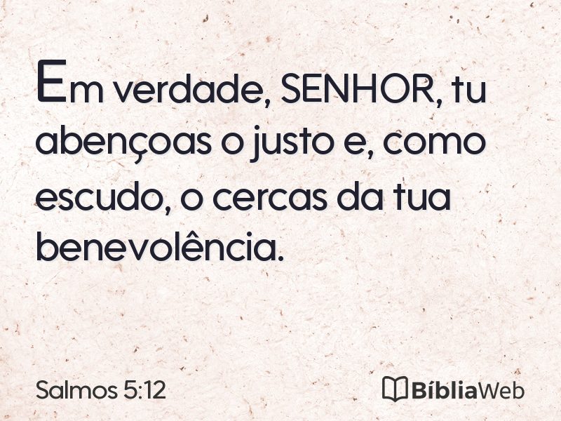 Salmos 5:12 em imagem para compartilhar