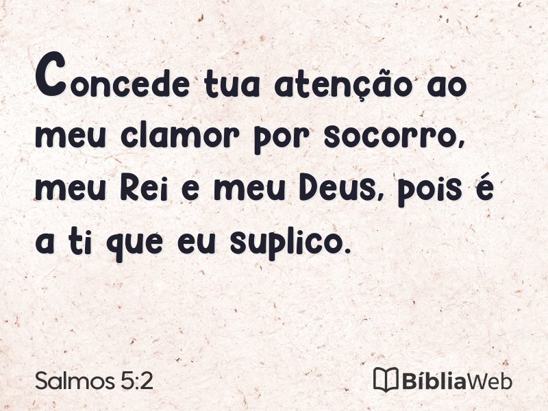 Salmos 5:2 em imagem para compartilhar