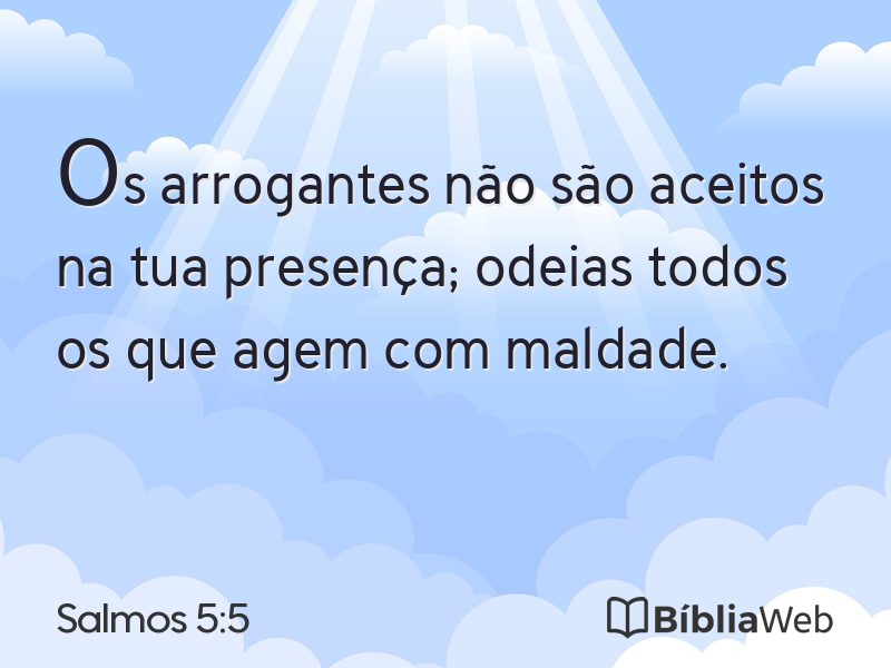 Salmos 5:5 em imagem para compartilhar