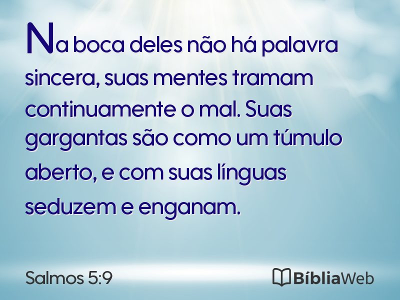 Salmos 5:9 em imagem para compartilhar