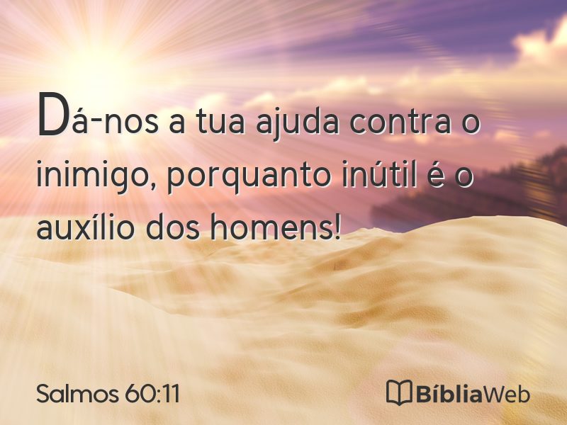 Salmos 60:11 em imagem para compartilhar