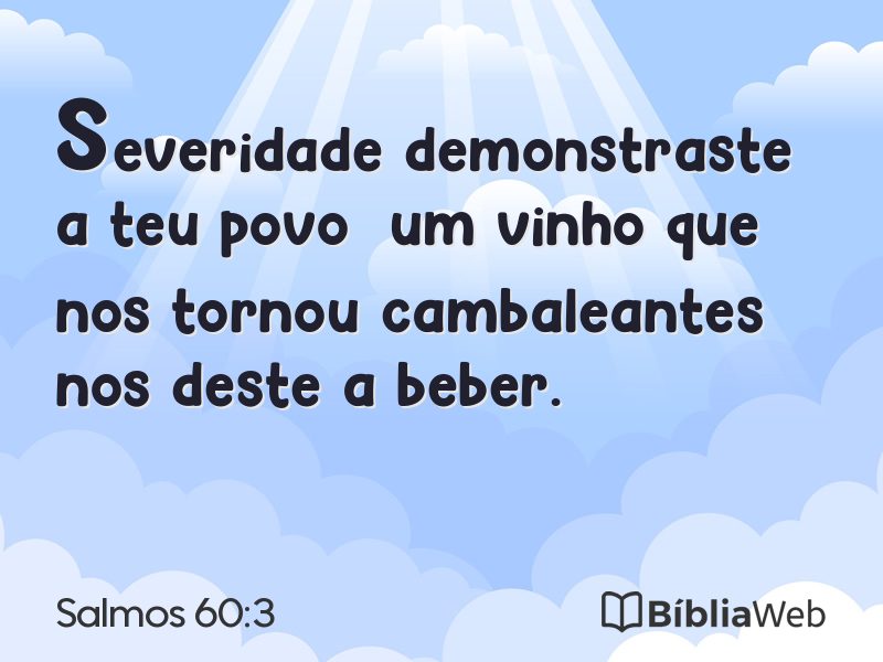 Salmos 60:3 em imagem para compartilhar