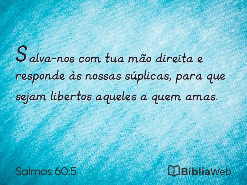 Salmos 60:5 em imagem para compartilhar