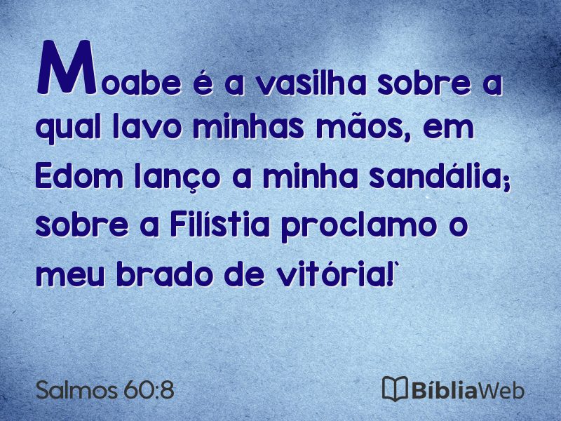 Salmos 60:8 em imagem para compartilhar