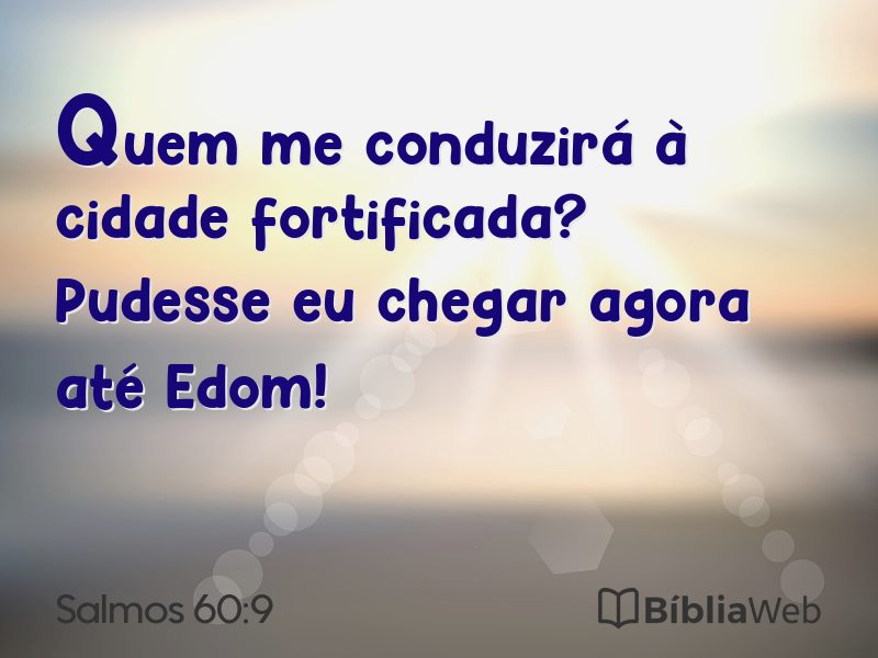 Salmos 60:9 em imagem para compartilhar
