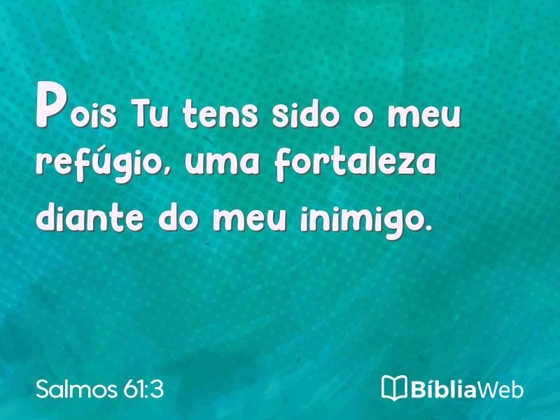 Salmos 61:3 em imagem para compartilhar