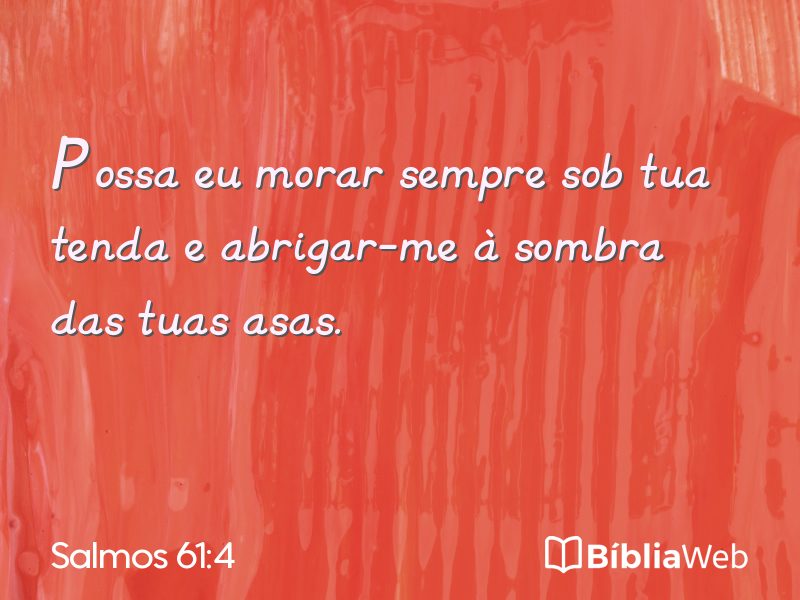 Salmos 61:4 em imagem para compartilhar