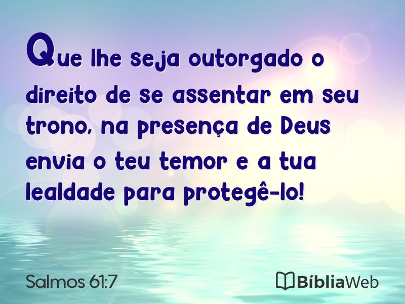 Salmos 61:7 em imagem para compartilhar