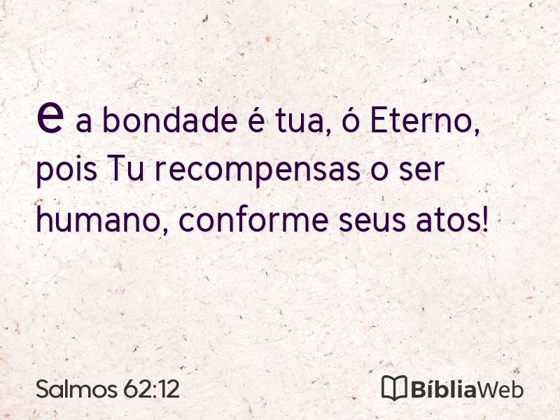 Salmos 62:12 em imagem para compartilhar