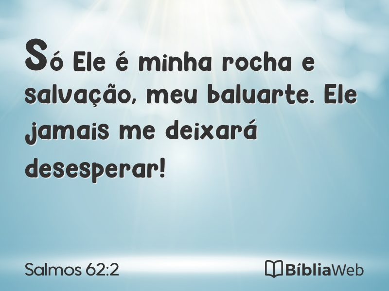 Salmos 62:2 em imagem para compartilhar
