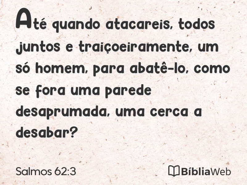 Salmos 62:3 em imagem para compartilhar