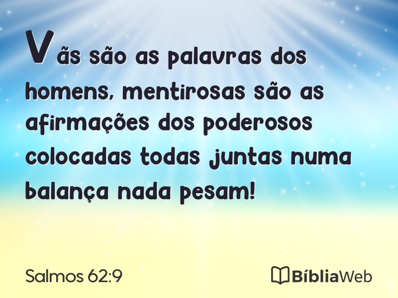 Salmos 62:9 em imagem para compartilhar