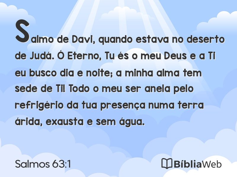 Salmos 63:1 em imagem para compartilhar