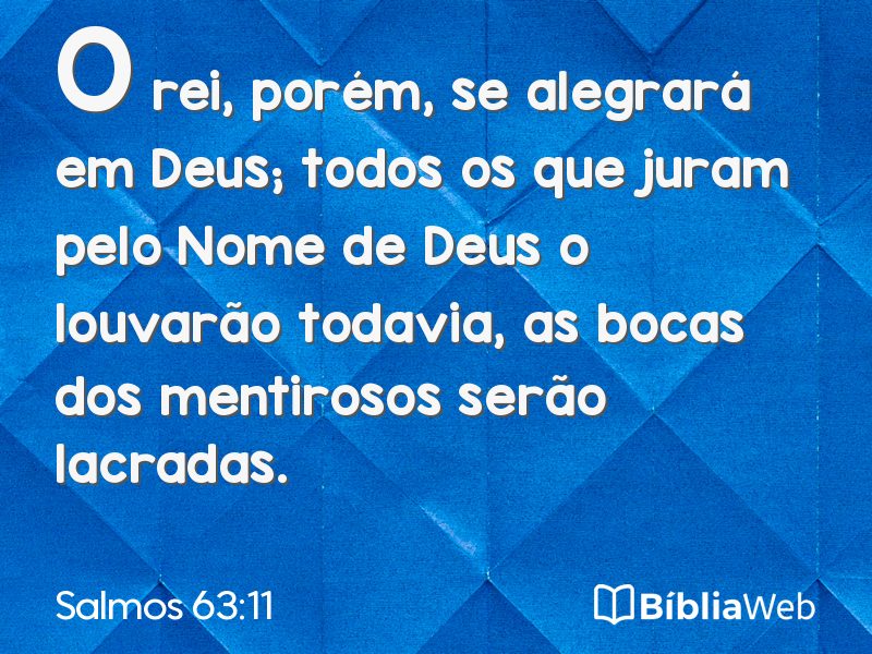 Salmos 63:11 em imagem para compartilhar