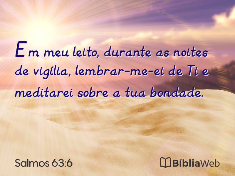 Salmos 63:6 em imagem para compartilhar