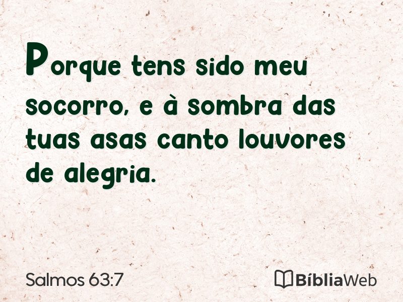 Salmos 63:7 em imagem para compartilhar