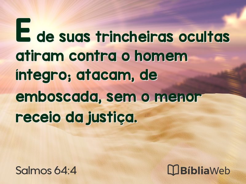 Salmos 64:4 em imagem para compartilhar