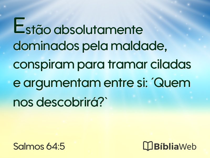Salmos 64:5 em imagem para compartilhar