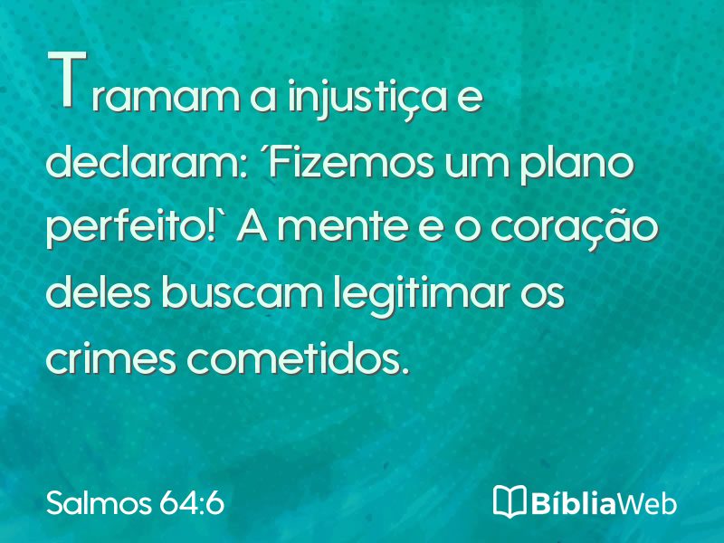Salmos 64:6 em imagem para compartilhar