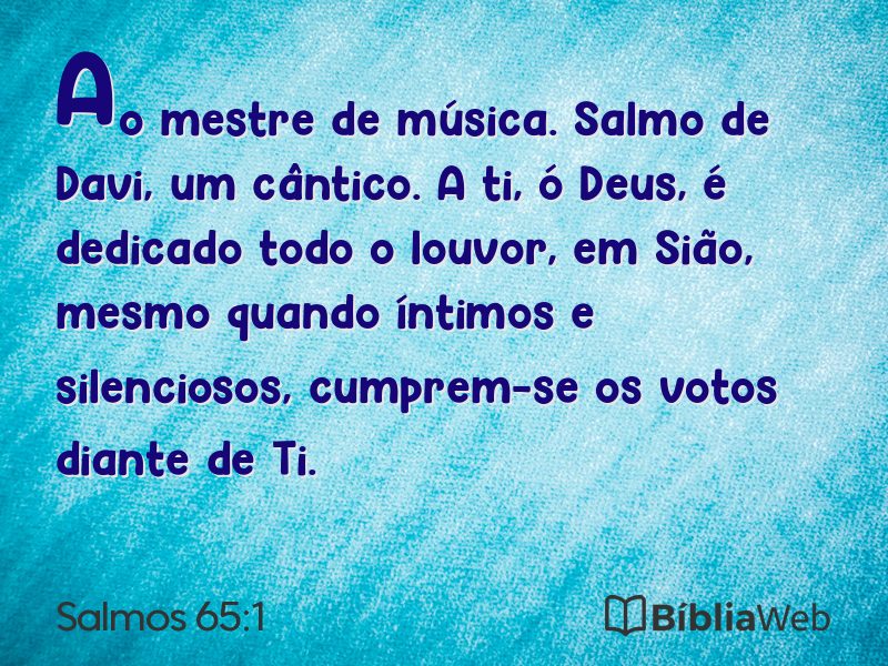 Salmos 65:1 em imagem para compartilhar