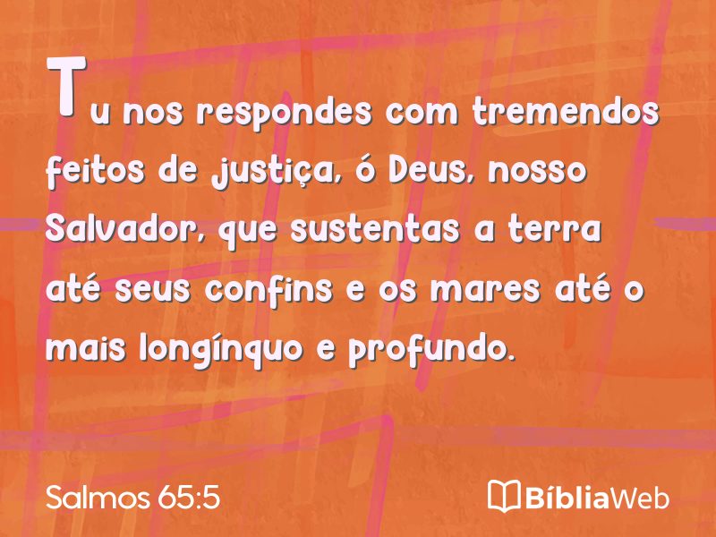 Salmos 65:5 em imagem para compartilhar