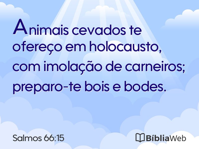 Salmos 66:15 em imagem para compartilhar