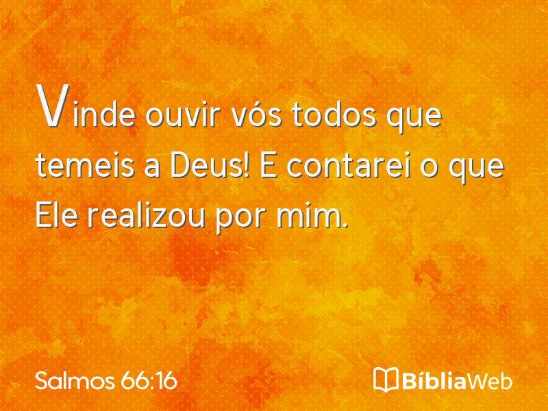 Salmos 66:16 em imagem para compartilhar
