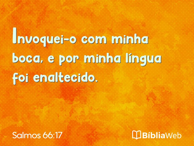 Salmos 66:17 em imagem para compartilhar