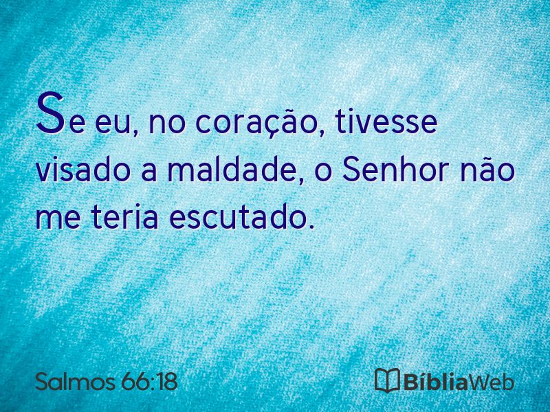 Salmos 66:18 em imagem para compartilhar