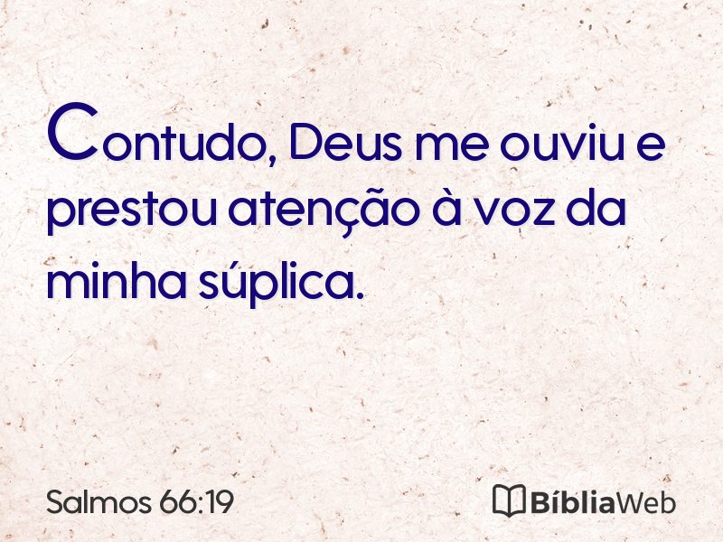 Salmos 66:19 em imagem para compartilhar