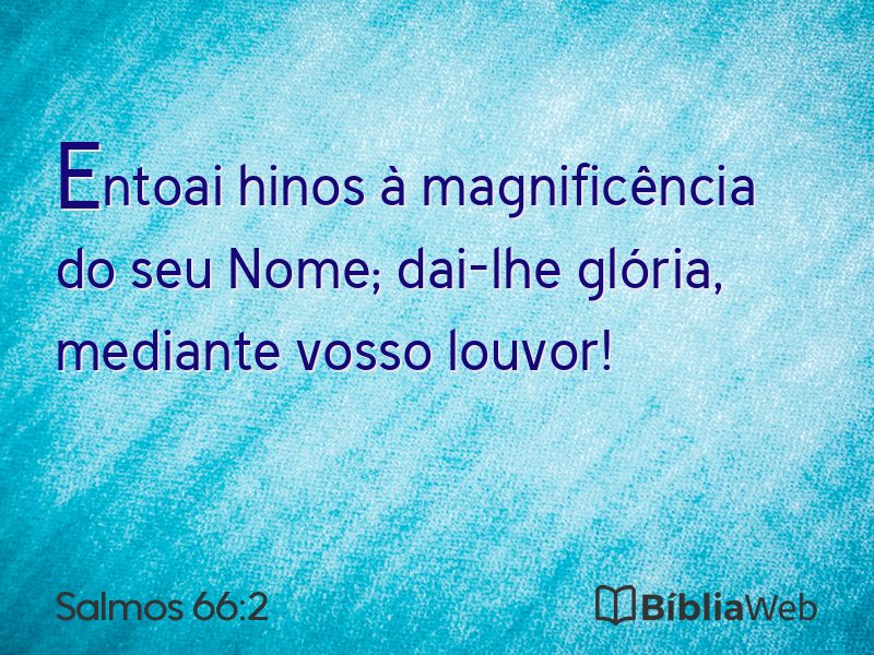 Salmos 66:2 em imagem para compartilhar