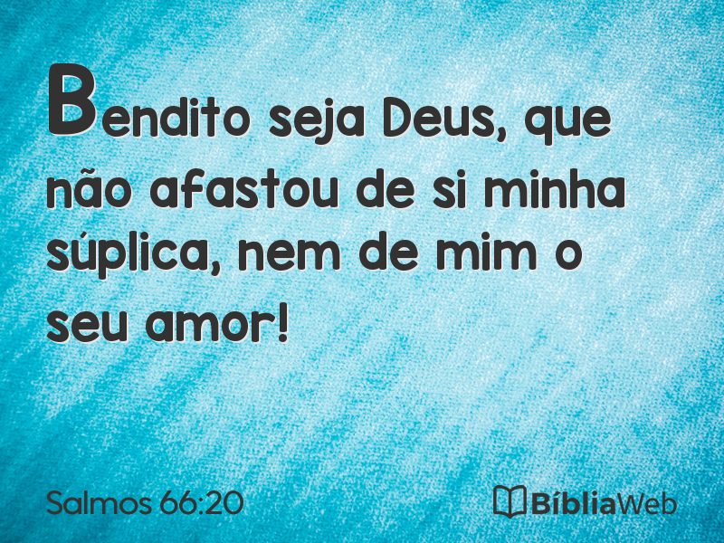 Salmos 66:20 em imagem para compartilhar