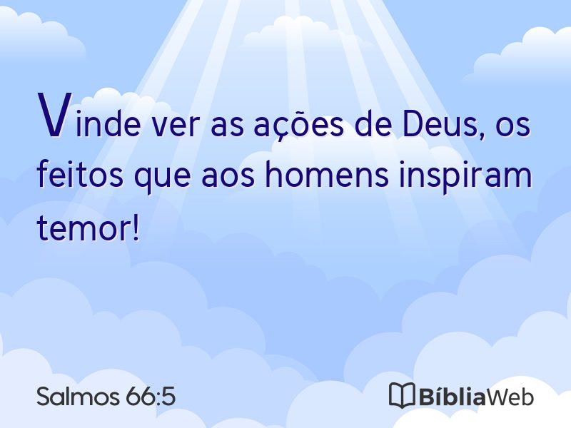 Salmos 66:5 em imagem para compartilhar