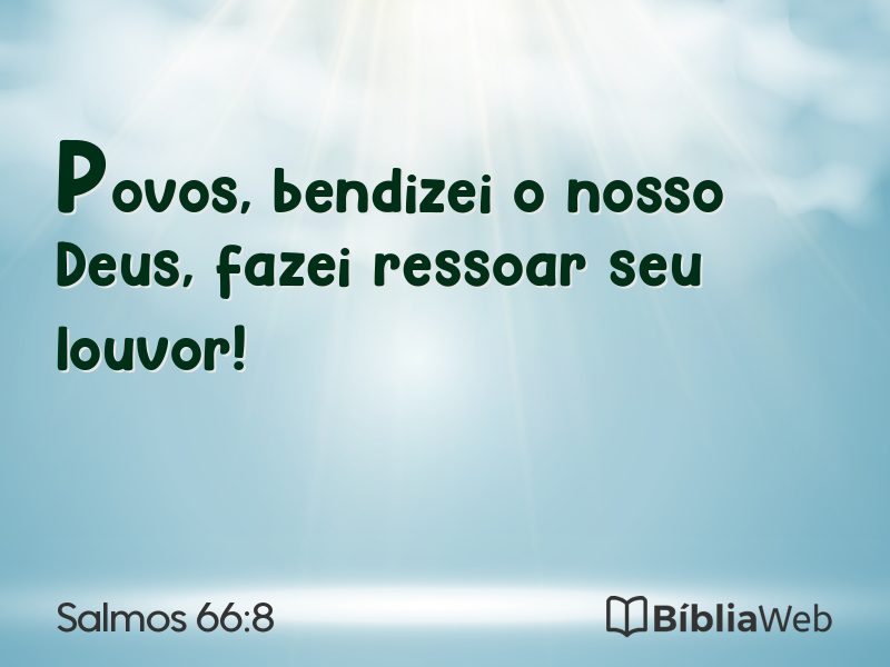 Salmos 66:8 em imagem para compartilhar