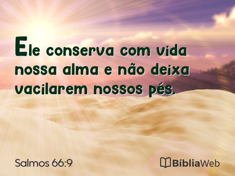 Salmos 66:9 em imagem para compartilhar