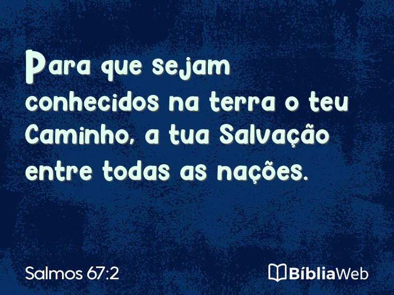 Salmos 67:2 em imagem para compartilhar