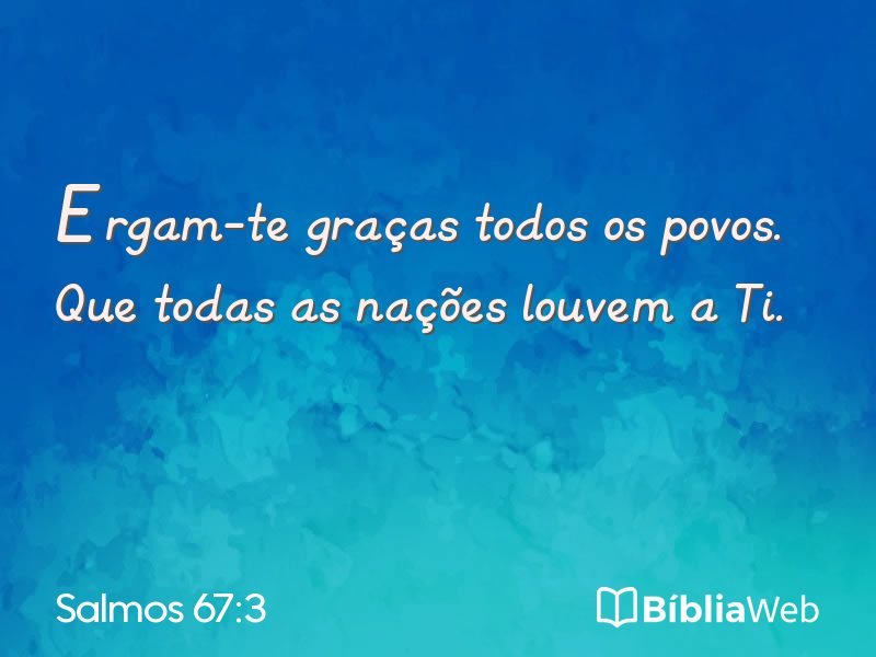 Salmos 67:3 em imagem para compartilhar