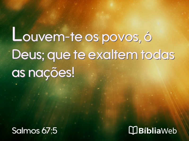 Salmos 67:5 em imagem para compartilhar