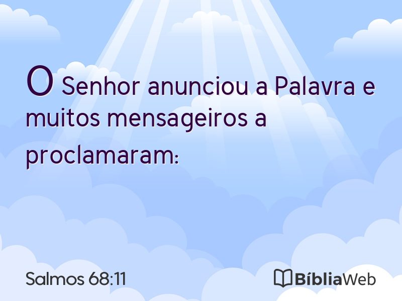 Salmos 68:11 em imagem para compartilhar