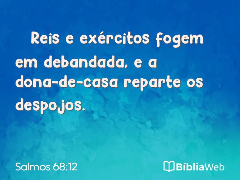 Salmos 68:12 em imagem para compartilhar
