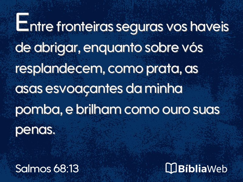 Salmos 68:13 em imagem para compartilhar