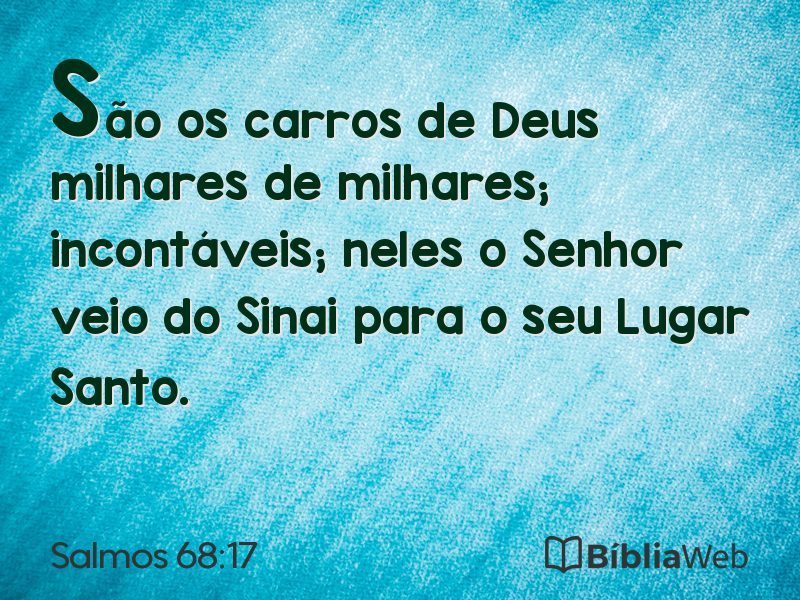 Salmos 68:17 em imagem para compartilhar